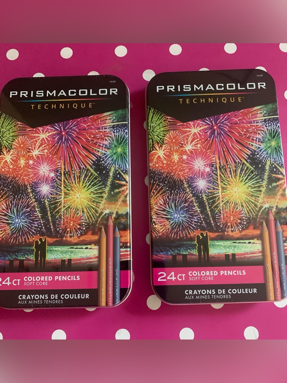 Prismacolor Technique 24-Count Colored Pencils - Pink Tin